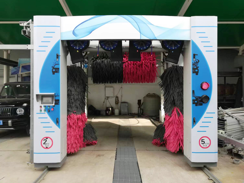 Rollover car wash machine